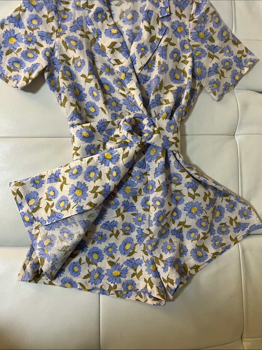 Zara Linen Romper Sz M - Picture 5 of 12